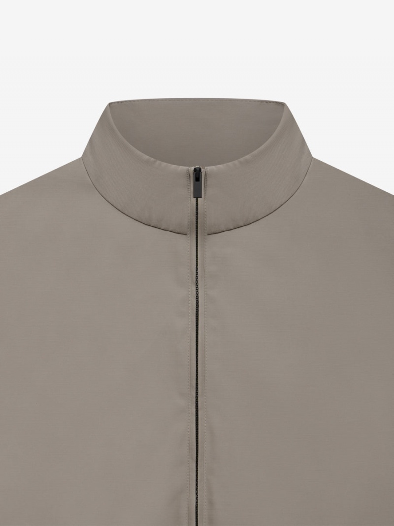 Fear Of God Wool Nylon Track Jacket Dusty Concrete | FOG-SN593421