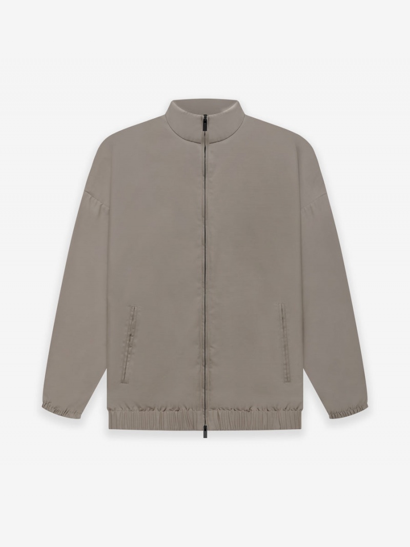 Fear Of God Wool Nylon Track Jacket Dusty Concrete | FOG-SN593421