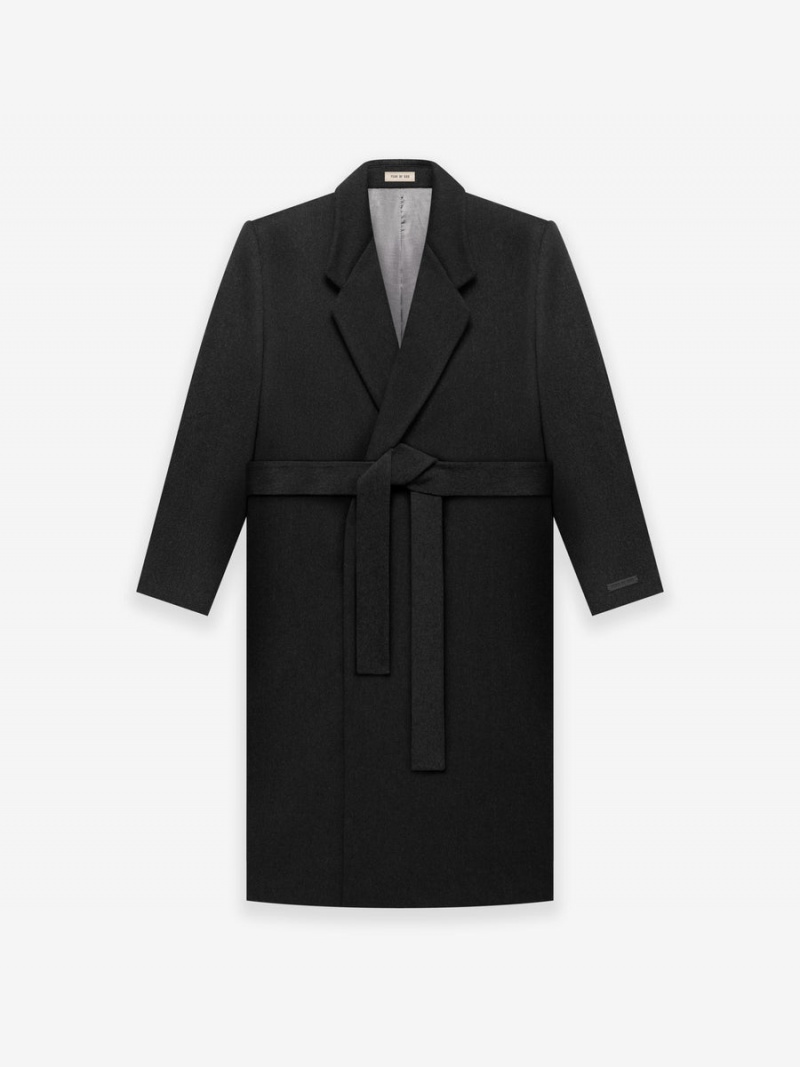 Fear Of God Wool Overcoat Black Heather | FOG-SN593390