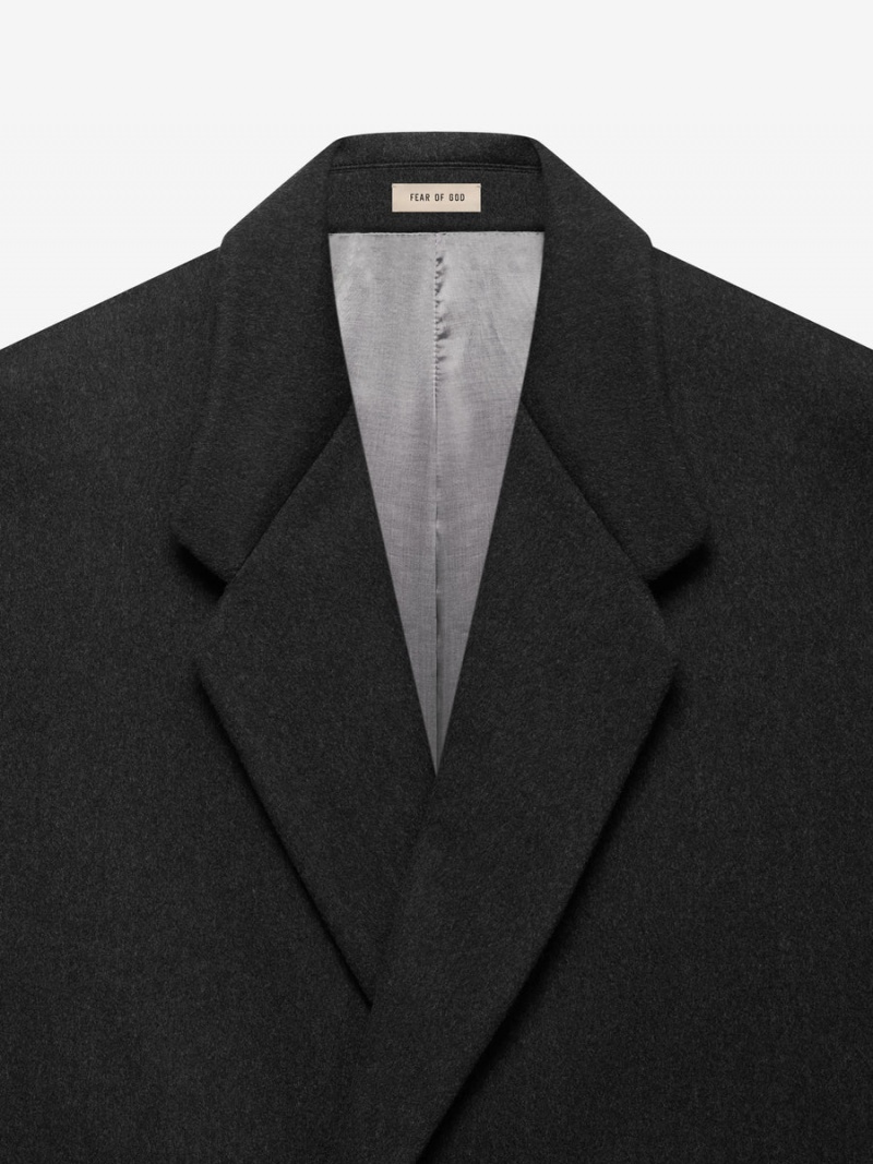 Fear Of God Wool Overcoat Black Heather | FOG-SN593390