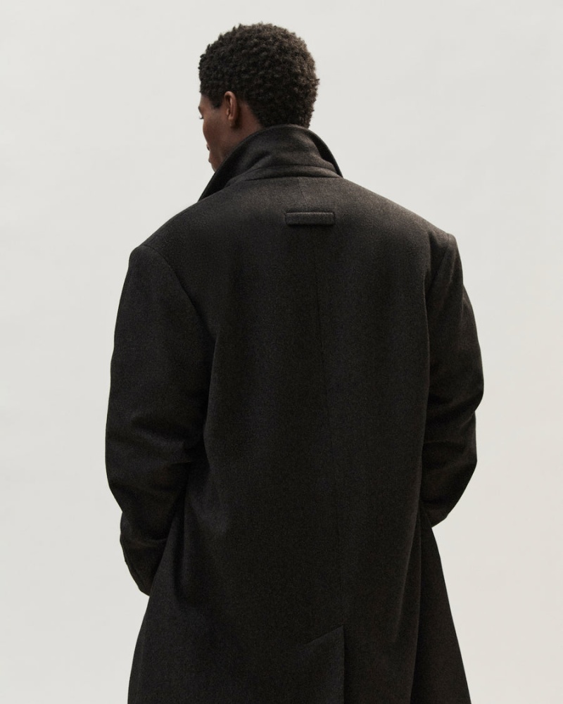 Fear Of God Wool Overcoat Black Heather | FOG-SN593390