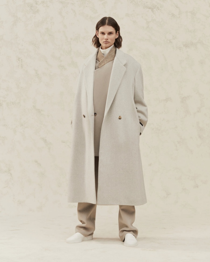 Fear Of God Wool Overcoat Cement Heather | FOG-SN593385