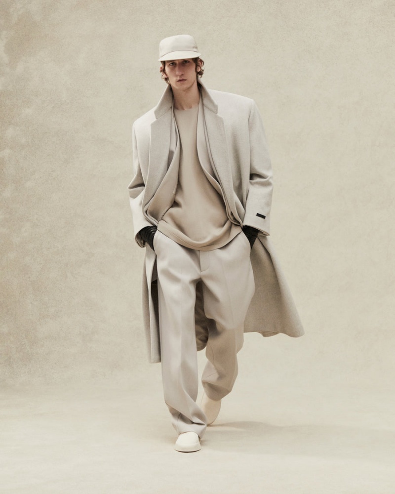 Fear Of God Wool Overcoat Cement Heather | FOG-SN593385