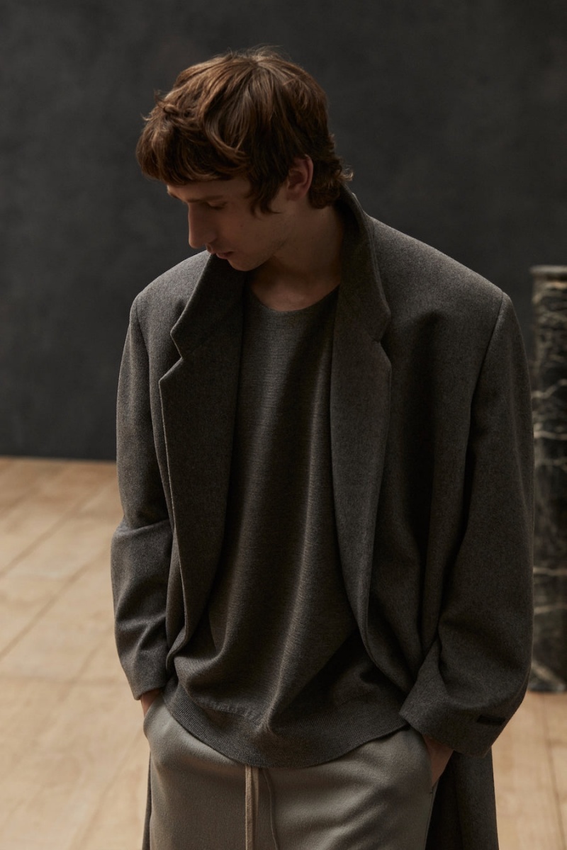 Fear Of God Wool Overcoat Grey Heather | FOG-SN593391