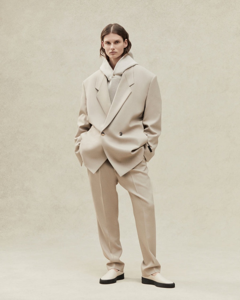 Fear Of God Wool Suit Pant Dusty Beige | FOG-SN593388